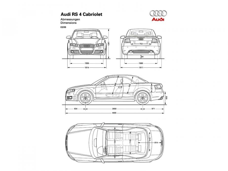 Схема Audi RS4 Cabriolet (B7, 8H) 2006 года  (фото 39 из 42)